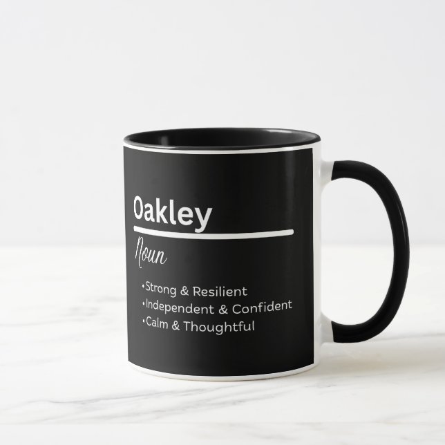 Oakley Boy Name Definition Personalized Mug Tasse (Rechts)