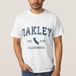 Oakley California CA Vintag Sports Design Navy T-Shirt