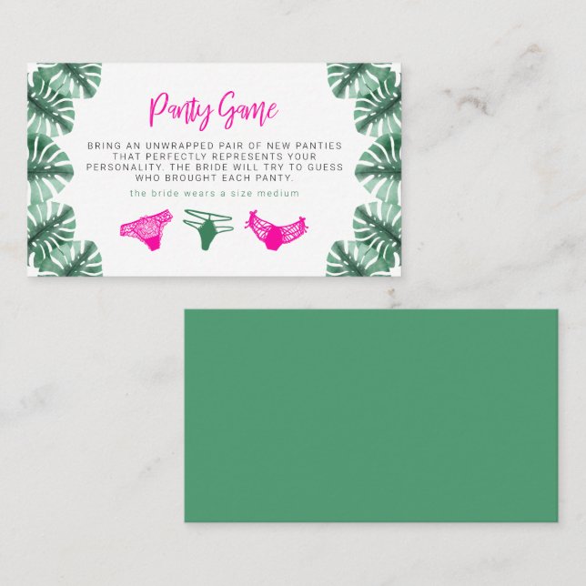 OAKLEY Tropical Bachelorette Panty Game Ticket (Vorne/Hinten)