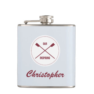 Oar inspirierend Puppenbauern personalisierter Spo Flachmann