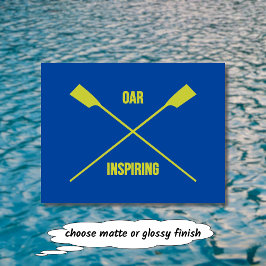 Oar inspirierend Slogan und gekreuzte Ohren tief b Postkarte