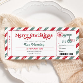 Oar Piercing Weihnachtsgeschenkgutschein Einladung