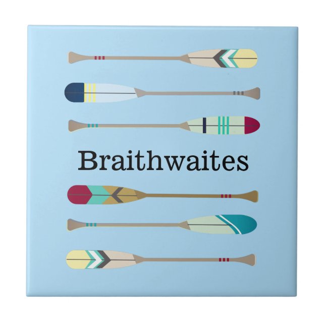 Oars im Vintagen Stil Fliese (Vorderseite)