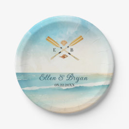 Oars Wedding Pappteller