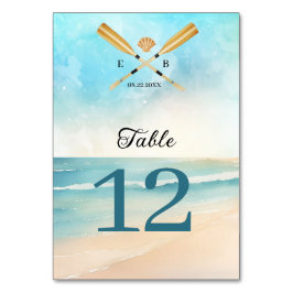 Oars Wedding Tischnummer
