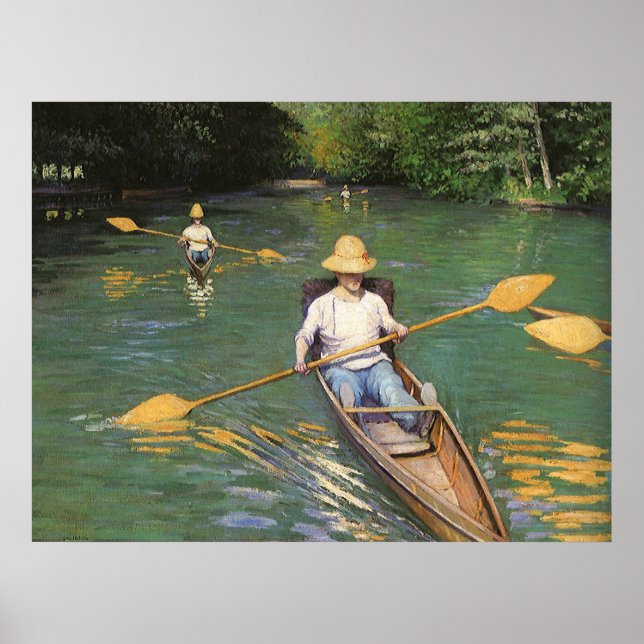 Oarsmen von Gustave Caillebotte, Vintage Kunst Poster (Vorne)
