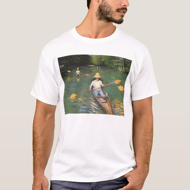 Oarsmen von Gustave Caillebotte, Vintage Kunst T-Shirt (Vorderseite)