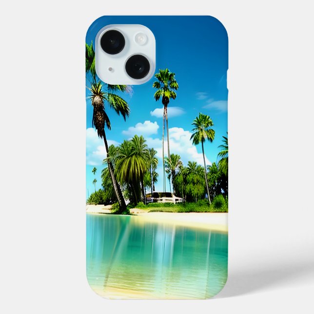Oase des tropischen Blicks 3 Case-Mate iPhone Hülle (Rückseite)