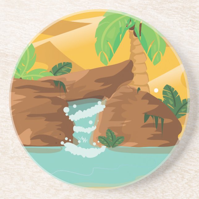 Oase Sandstein Untersetzer (Vorne)