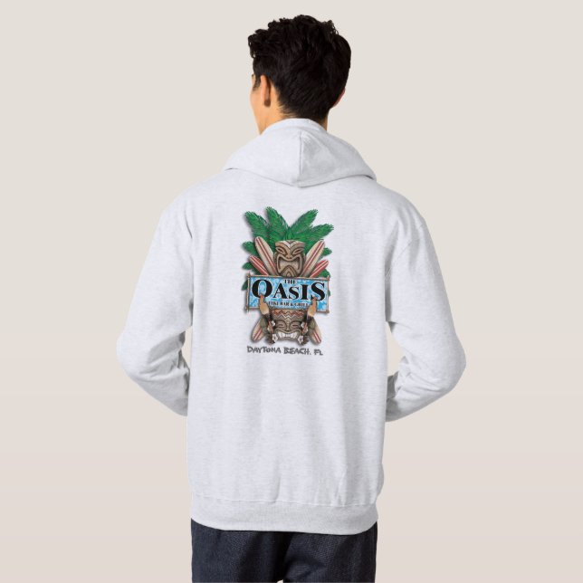 Oase Tiki Bar und GrillHoodie (Licht) Hoodie (Schwarz voll)