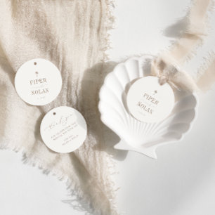 OASIS Beach Minimalistisch Wedding Vielen Dank Geschenkanhänger