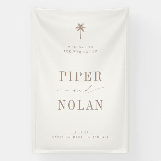 OASIS Beach Wedding Welcome Banner (Vertikal)