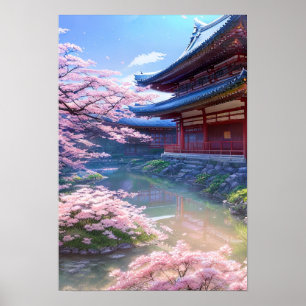 Oasis Hinter dem Tempel Poster