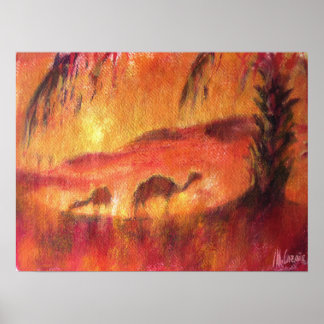 Oasis in der Sahara Poster