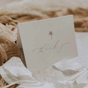 OASIS Palm Tree Wedding Foto Dankeskarte