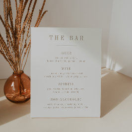 OASIS Taupe Bar Menu List Sockelschild