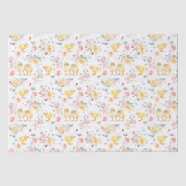 Oaster Baby Chicks Frühlingsfloral Seidenpapier
