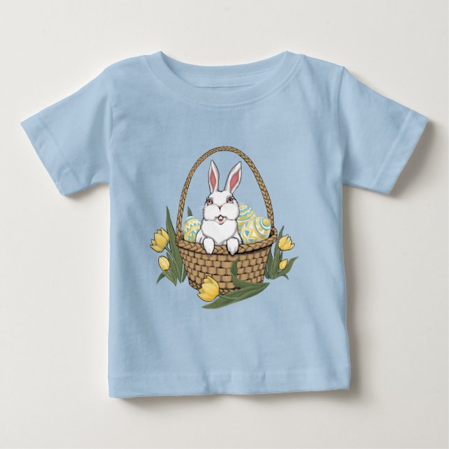 Oaster Bunny Baby Shirt Baby Osterteppich Shirt (Vorderseite)