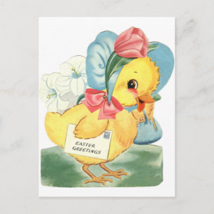 Oaster Chick Greetings Feiertagspostkarte