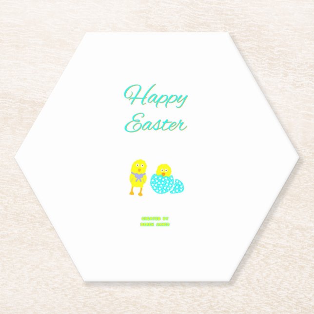 Oaster Hatchlings Hexagon Paper Untersetzer (Vorderseite)