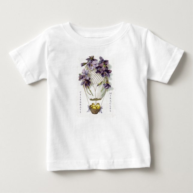 Oaster Lilies Balloon Vintag Baby Shirt (Vorderseite)