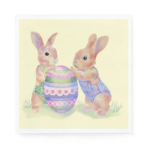 Oaster Napkin Egg Bunnies