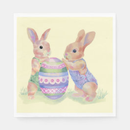 Oaster Napkin Egg Bunnies Serviette