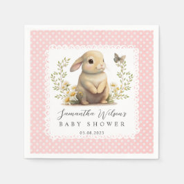 Oaster Oh Baby Bunny Spring Girl Babydusche Serviette