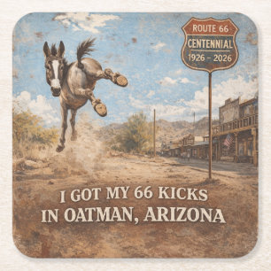 Oatman Arizona Wild Burro Barzubehör Rechteckiger Pappuntersetzer