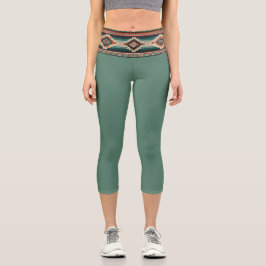 „OAXACA BAND/MOSS“ HIGH-WAIST CAPRI LEGGINGS