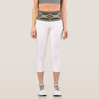 „OAXACA BAND / WEISS“ hochtaillierte Caprihose Capri Leggings