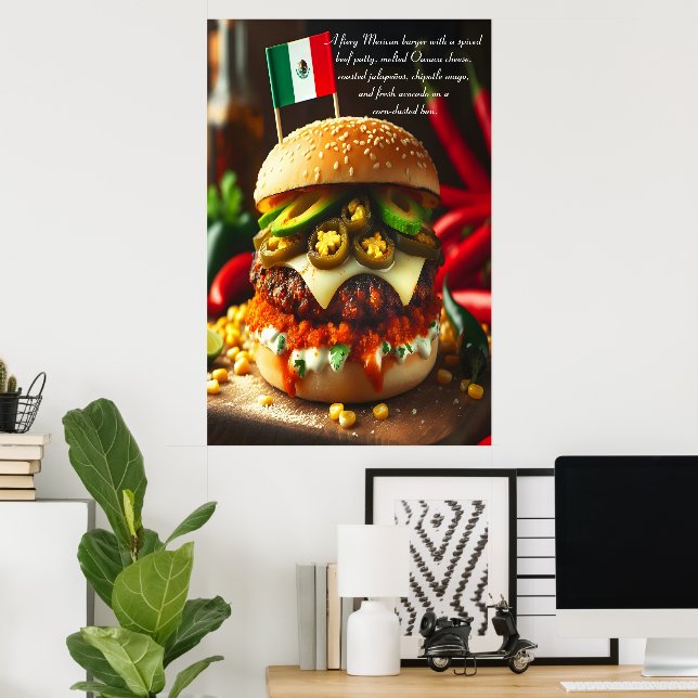 Oaxaca Heatwave Burger 24 x 36 Poster (Heimbüro)