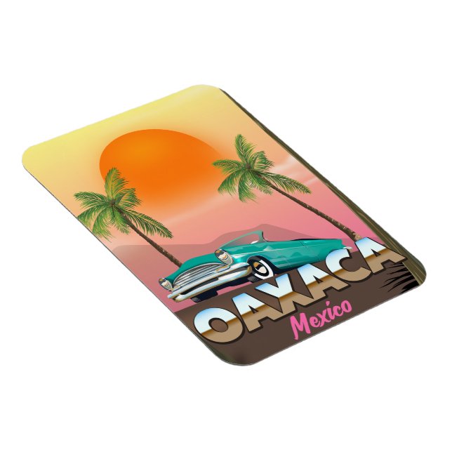 Oaxaca Mexico Reiseplakat Magnet (Rechte Seite)