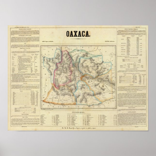 Oaxaca, Mexiko Poster (Vorne)