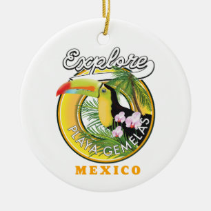 Oaxaca Mexique voyage logo Ornement en céramique