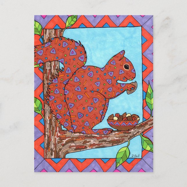 Oaxacan-Eichhörnchen mit gemischten Schalenfrüchte Postkarte (Vorderseite)