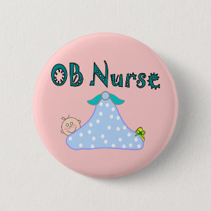 OB Geschenke, Baby in Blanket - Adorieren Button