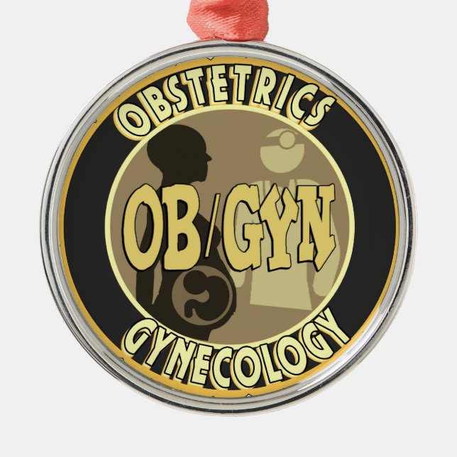 OB/GYN-ABZEICHEN - DOKTORLOGIE ORNAMENT AUS METALL (Vorne)