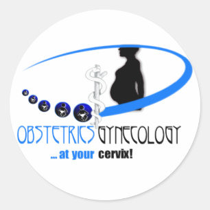 OB / GYN BEI IHREM CERVIX - FUNNY MEDICAL RUNDER AUFKLEBER