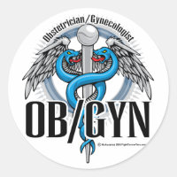 OB/GYN Blue Caduceus