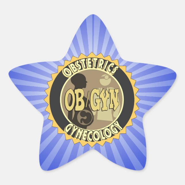 OB/GYN-DOKTOR-LOGO  Stern-Aufkleber (Vorderseite)