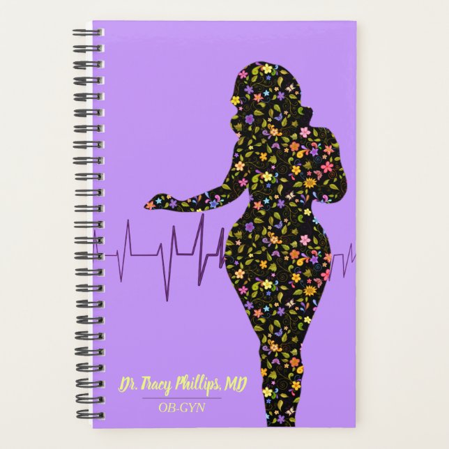 OB-GYN Medical Feminine Floral Planner Planer (Vorderseite)