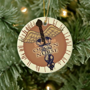 OB Gyn Nurse Caduceus ornement