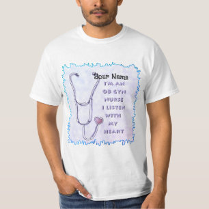Ob Gyn Nurse Heart Custom Krankenschwestern T - Sh T-Shirt