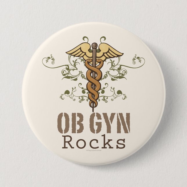 OB GYN schaukelt Knopf Button (Vorderseite)