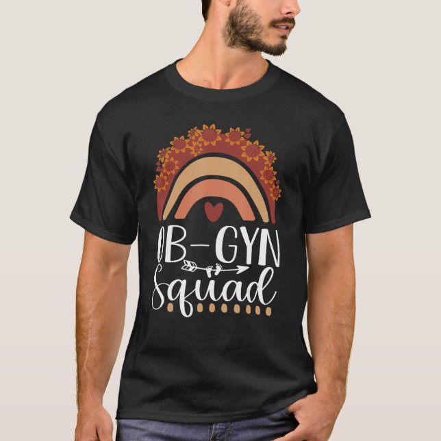 Ob Gyn Squad Rainbow Gynecologin Ob gyn Doctor Sq T-Shirt (Vorderseite)