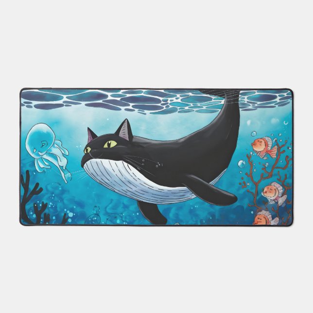 ob Katze im Ozean XD bleibe werden kann Schreibtischunterlage (Vorderseite)