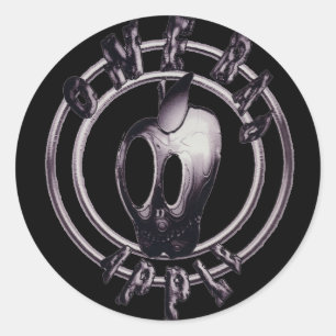 OBA-Logo-Aufkleber für den öligen Apfelkopf Runder Aufkleber
