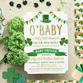 O'Baby St. Patrick's Day Baby Shower Invitations