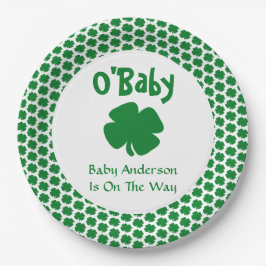 O'Baby St Patrick's Day Baby Shower Pappteller